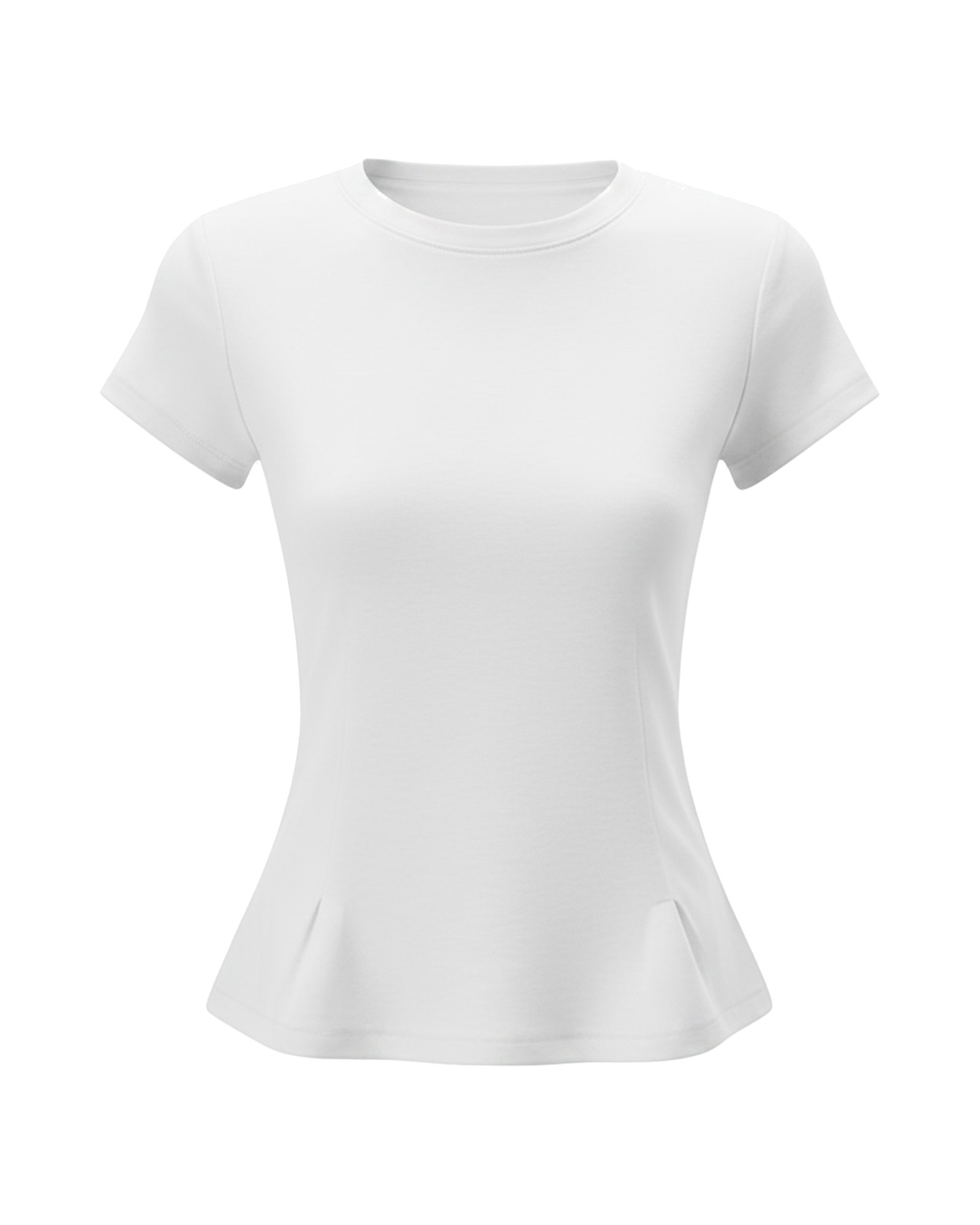 Eline cotton tee - white, product front (AI visualisation)