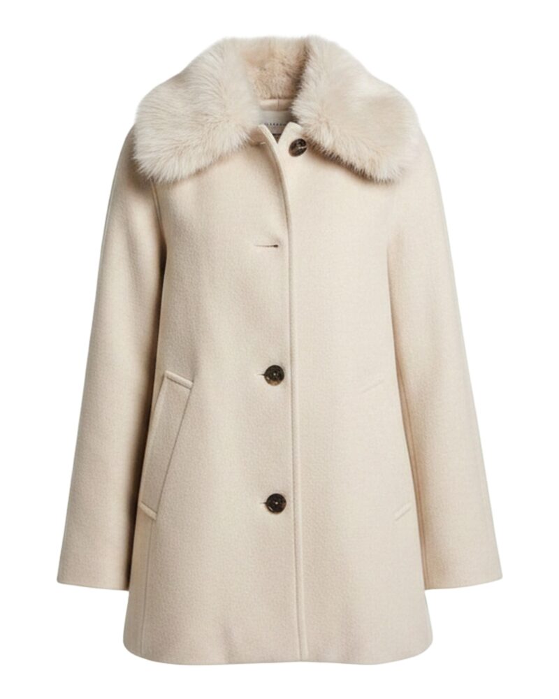 Femmy single-breasted wool coat — front packshot (AI visualisation)