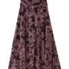 Ida printed chiffon maxi skirt — Purple Red Printed