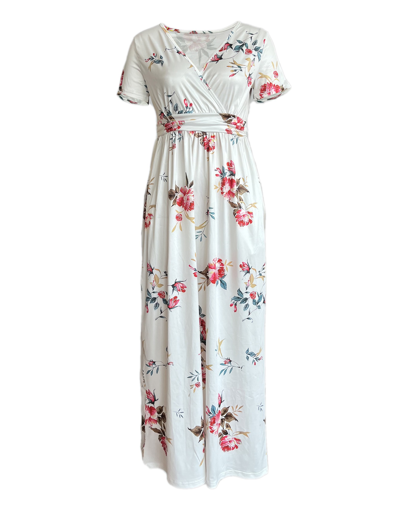 Marijke wrap maxi dress — White
