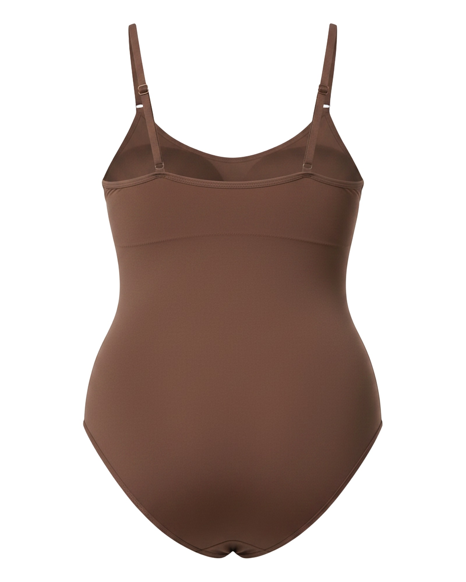 Marretje plus-size full-body shaper — back packshot (AI visualisation)