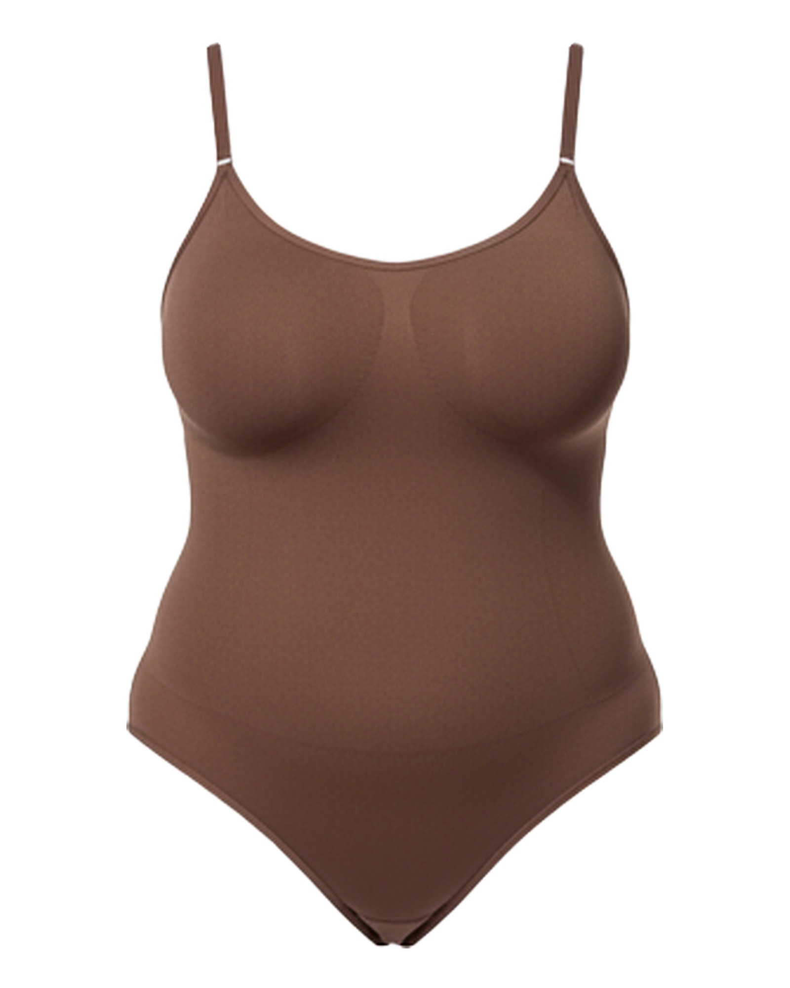 Marretje plus-size full-body shaper — front packshot (AI visualisation)