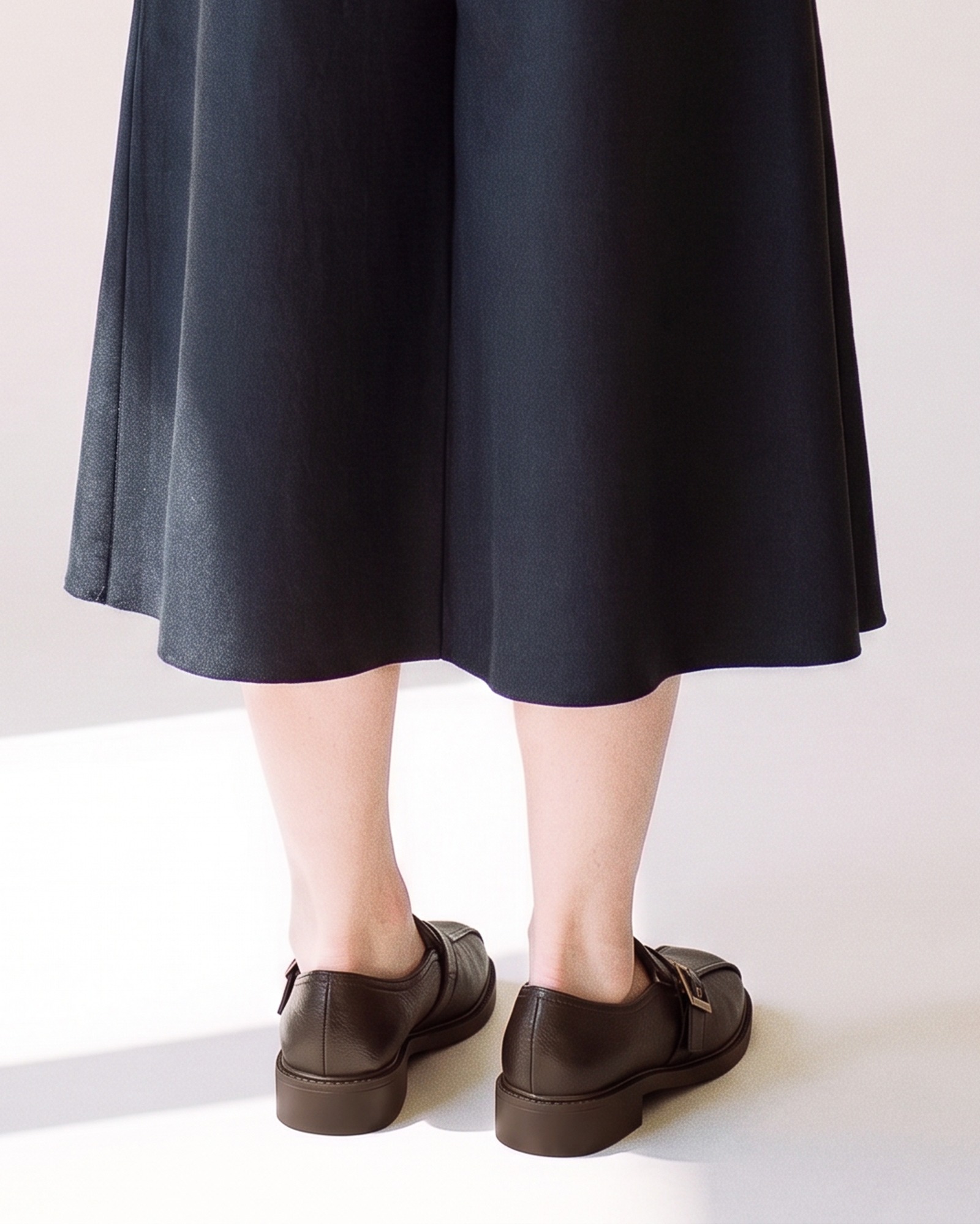 zwaantje monk strap loafer — back view on model (AI visualisation)