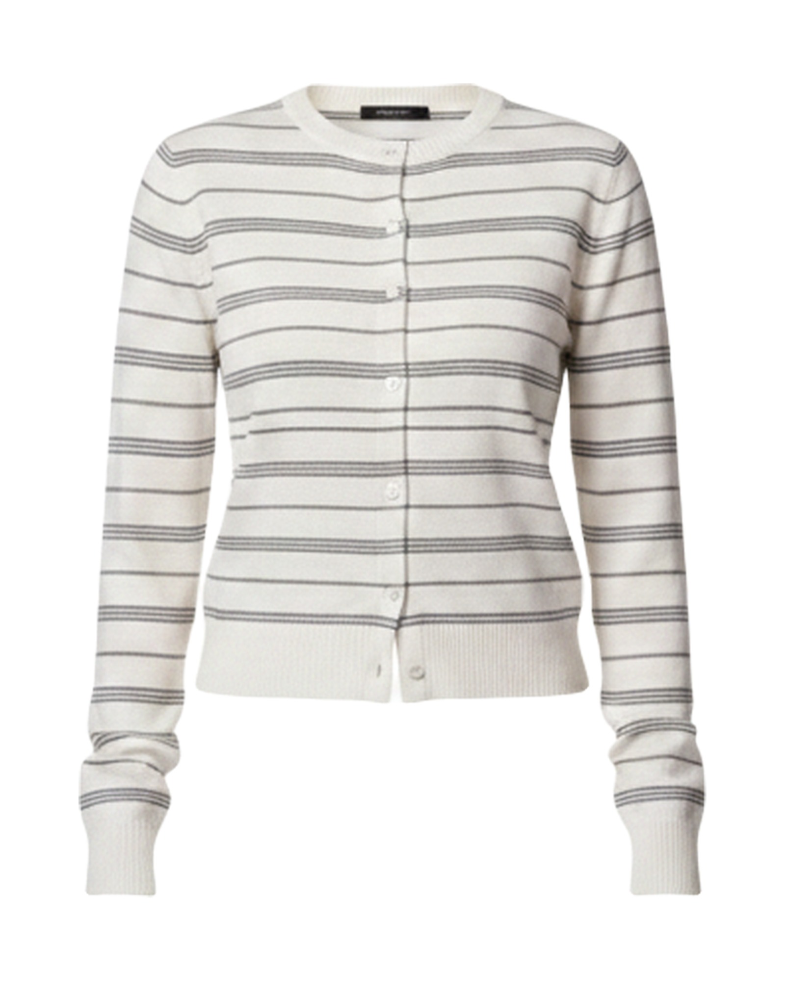 Toos knit in White and Gray Stripe — product packshot (AI visualisation)