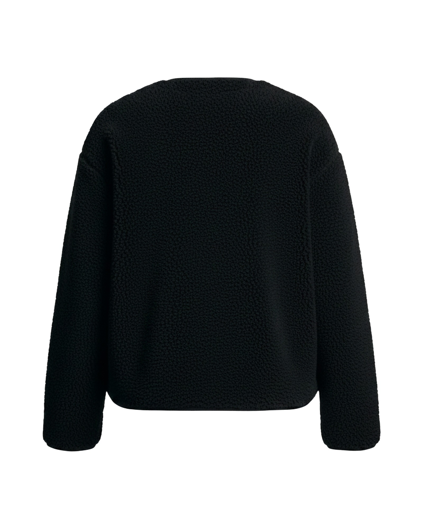Wende teddy fleece jacket — back packshot (AI visualisation)
