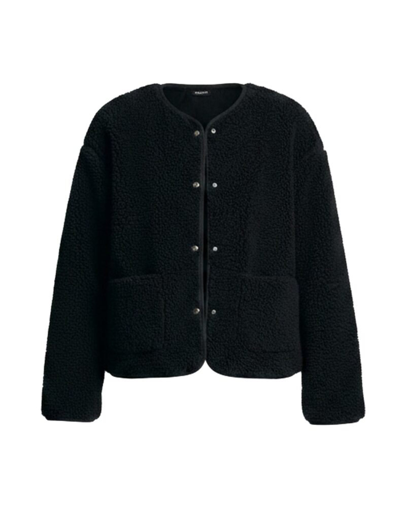 Wende teddy fleece jacket — front packshot (AI visualisation)