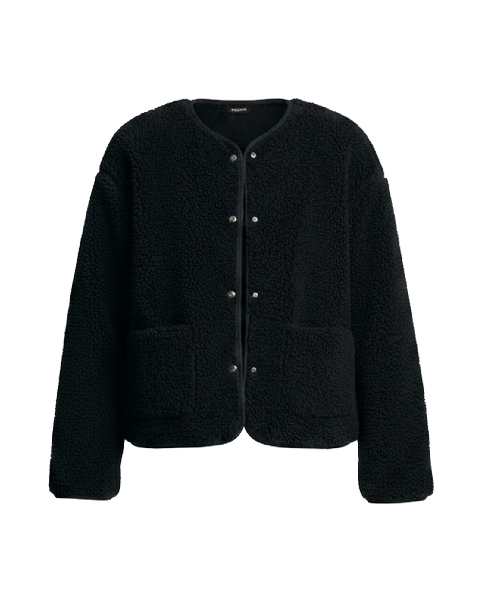 Wende teddy fleece jacket — front packshot (AI visualisation)