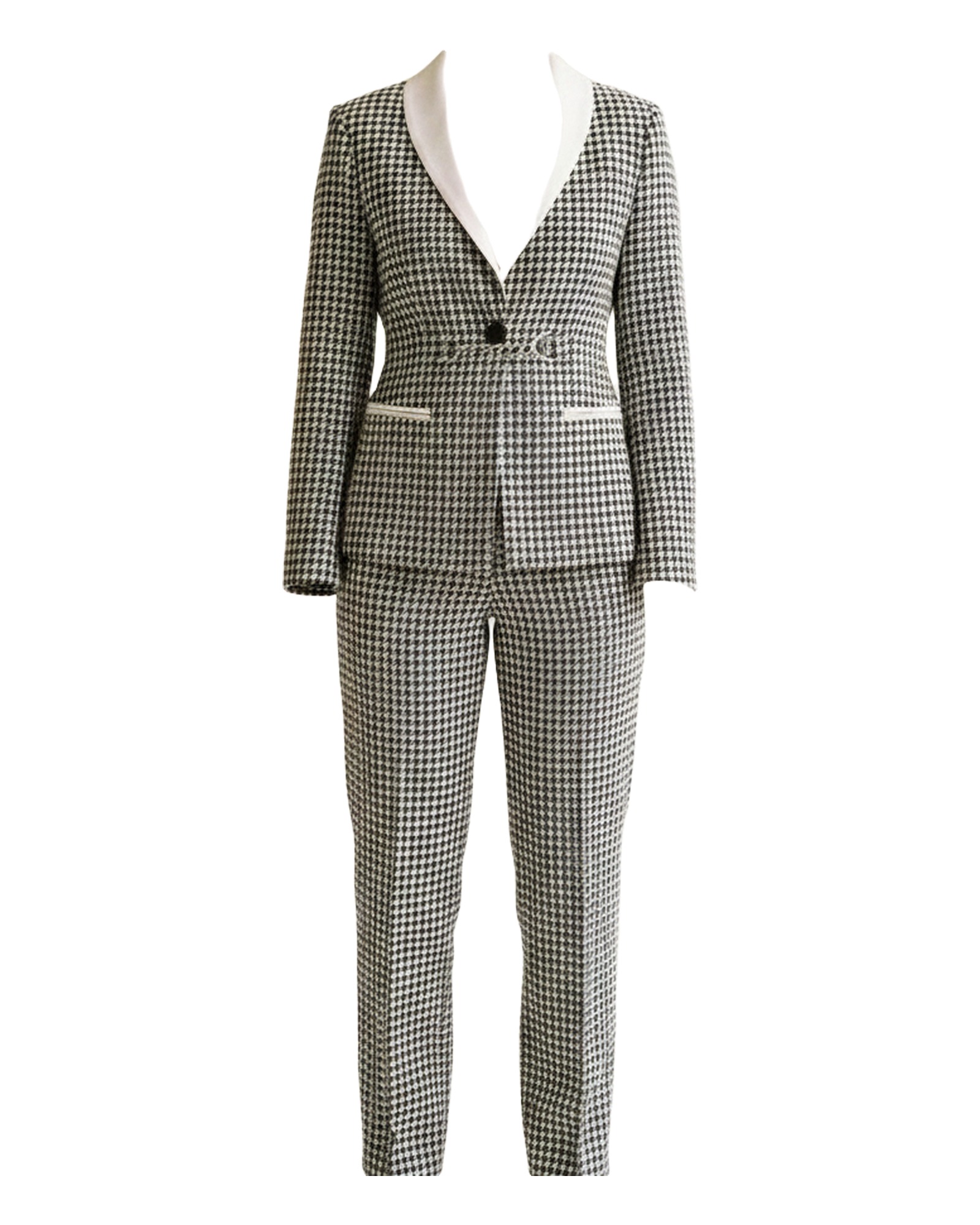 Willeke plaid blazer and trouser set — volledige-set vooraanzicht packshot (AI-visualisatie)