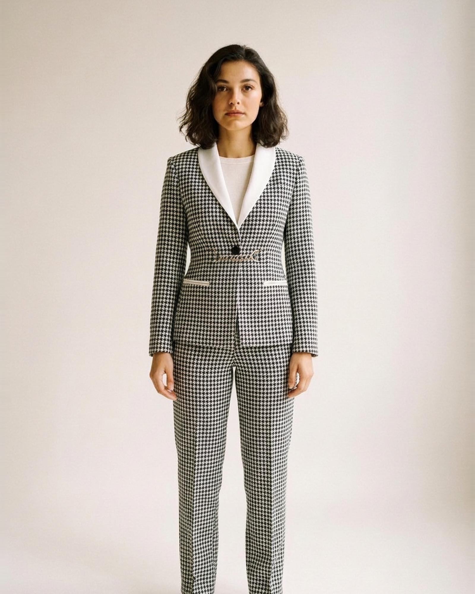 Willeke · Geruite blazer met broek (2-delig) – productweergave
