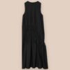 Kaat · Sleeveless tiered maxi dress in Black — product photo, front
