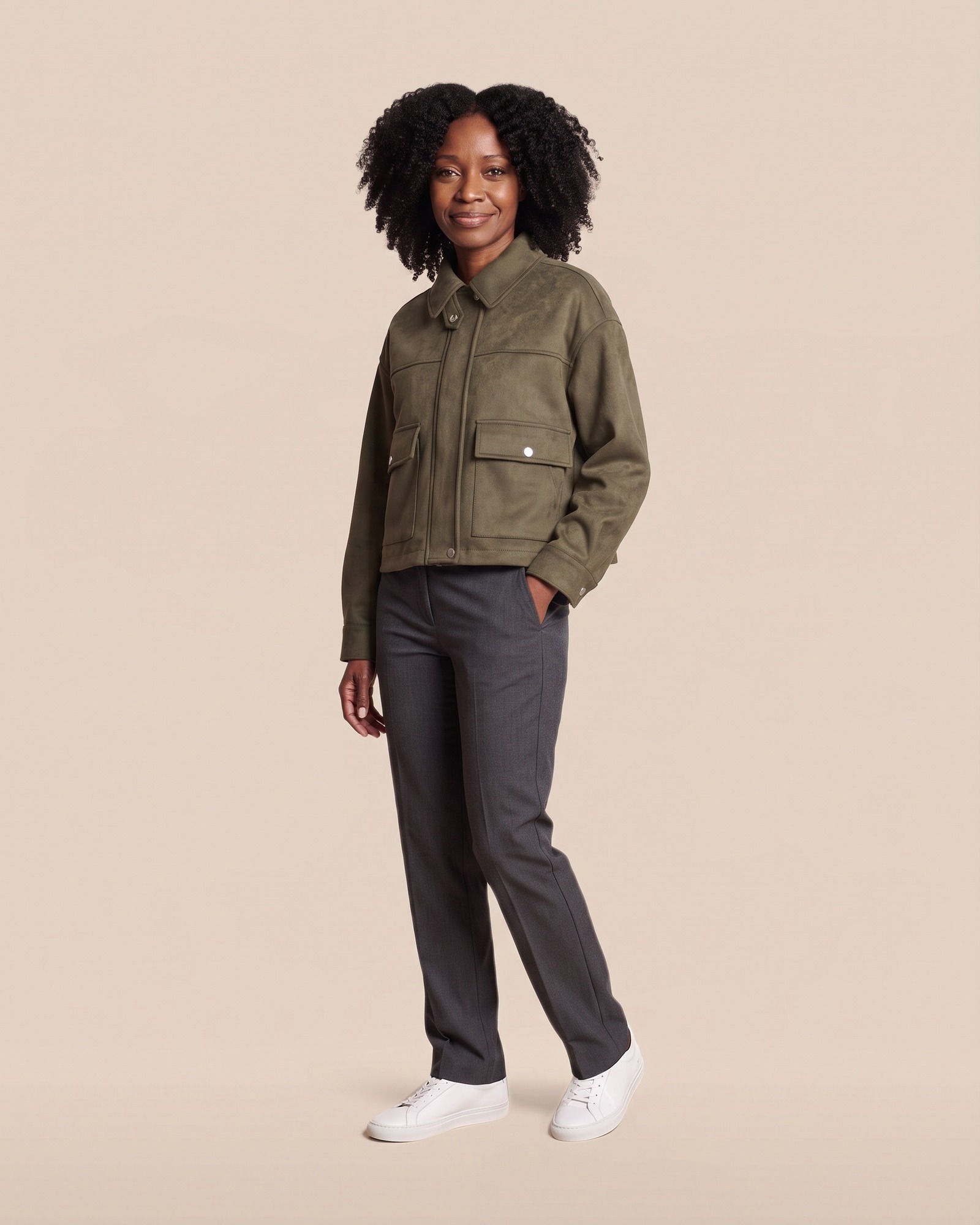 Marit · Cropped collared jacket