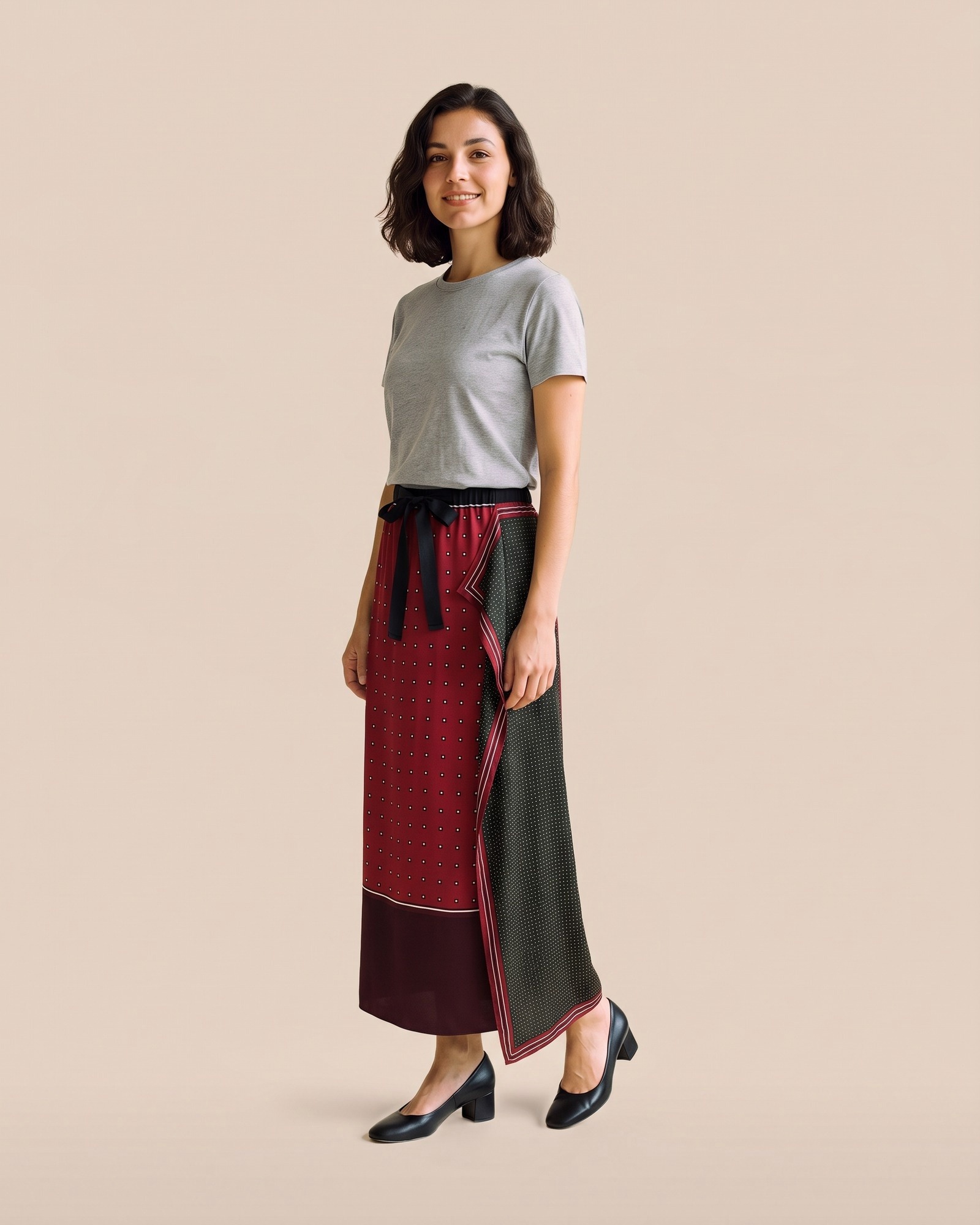 Nelleke · Printed long wrap skirt
