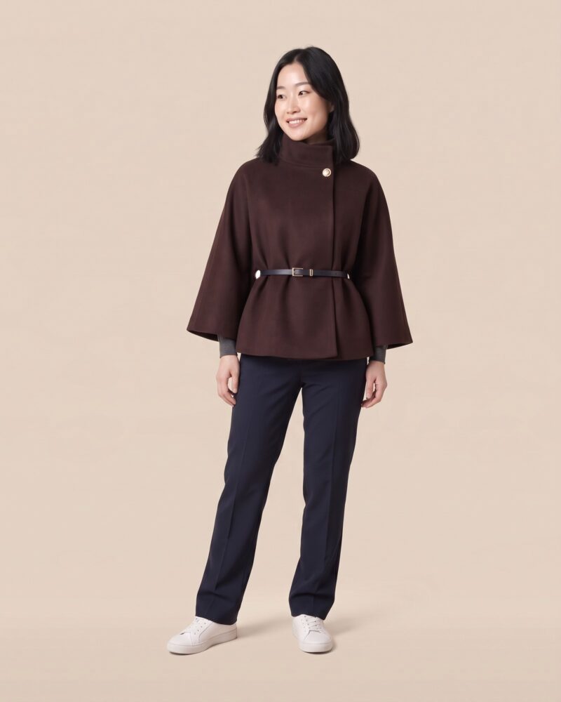 Sytske · Belted cape coat