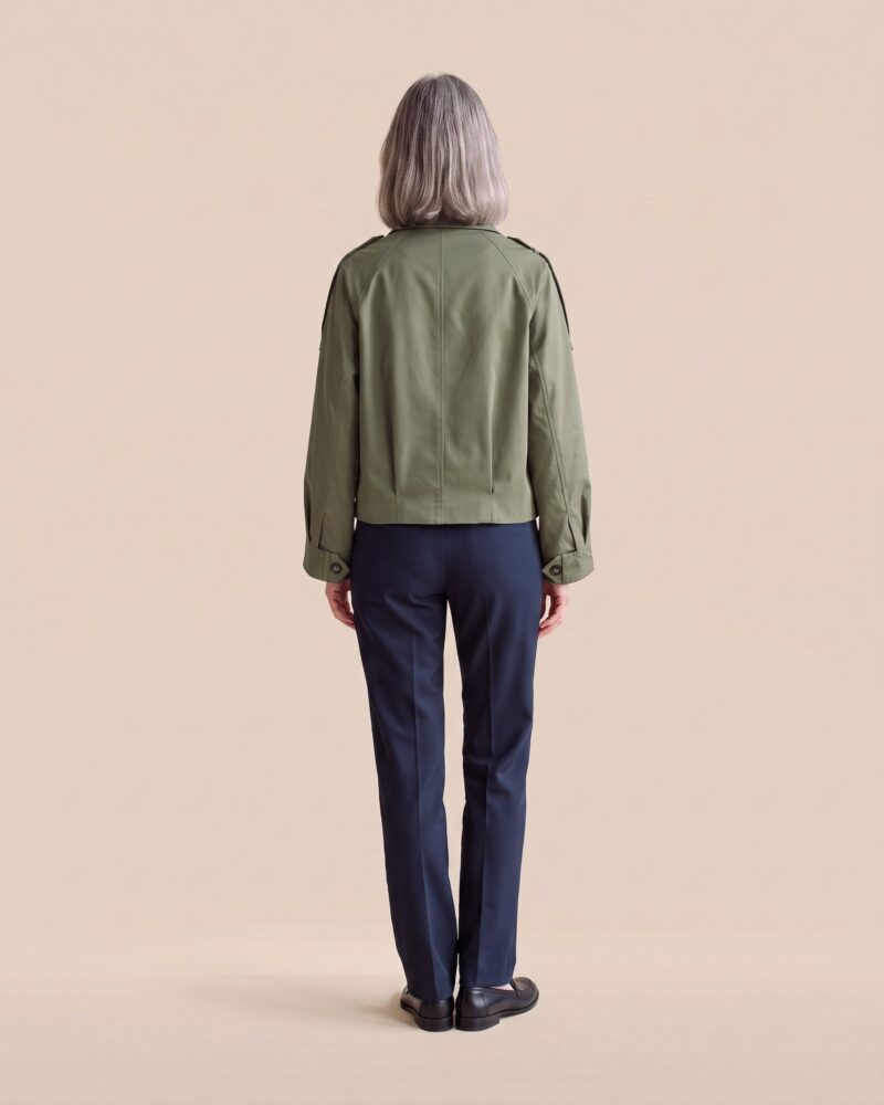 Ymke · Cropped zip jacket with flap pockets